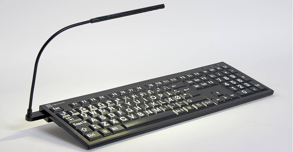 Yellow on Black American English Keyboard L730