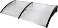 100 x 80 White and Grey Door and Window Awning Canopy Pack of 2 L89536