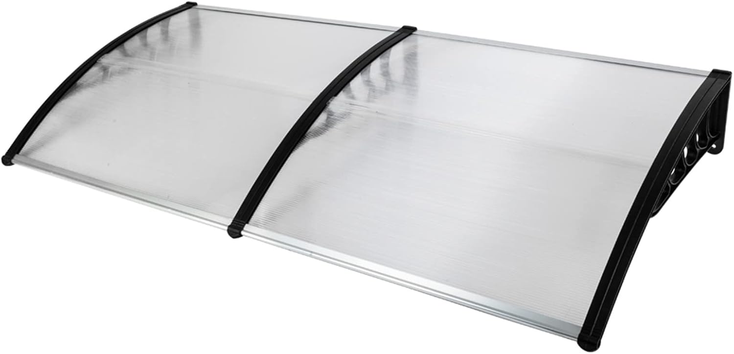 100 x 80 White and Grey Door and Window Awning Canopy Pack of 2 L89536