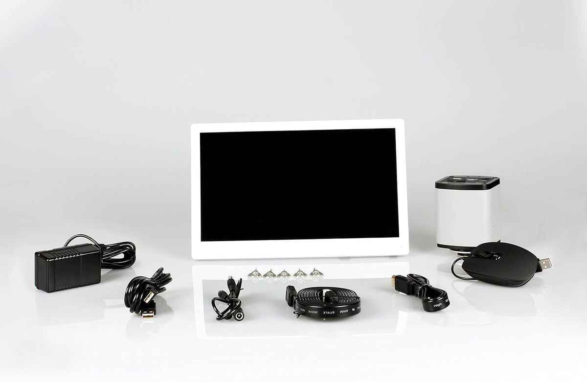 11.6" Retina HD Display Trinocular Zoom Stereo Microscope with 5MP Camera I22520