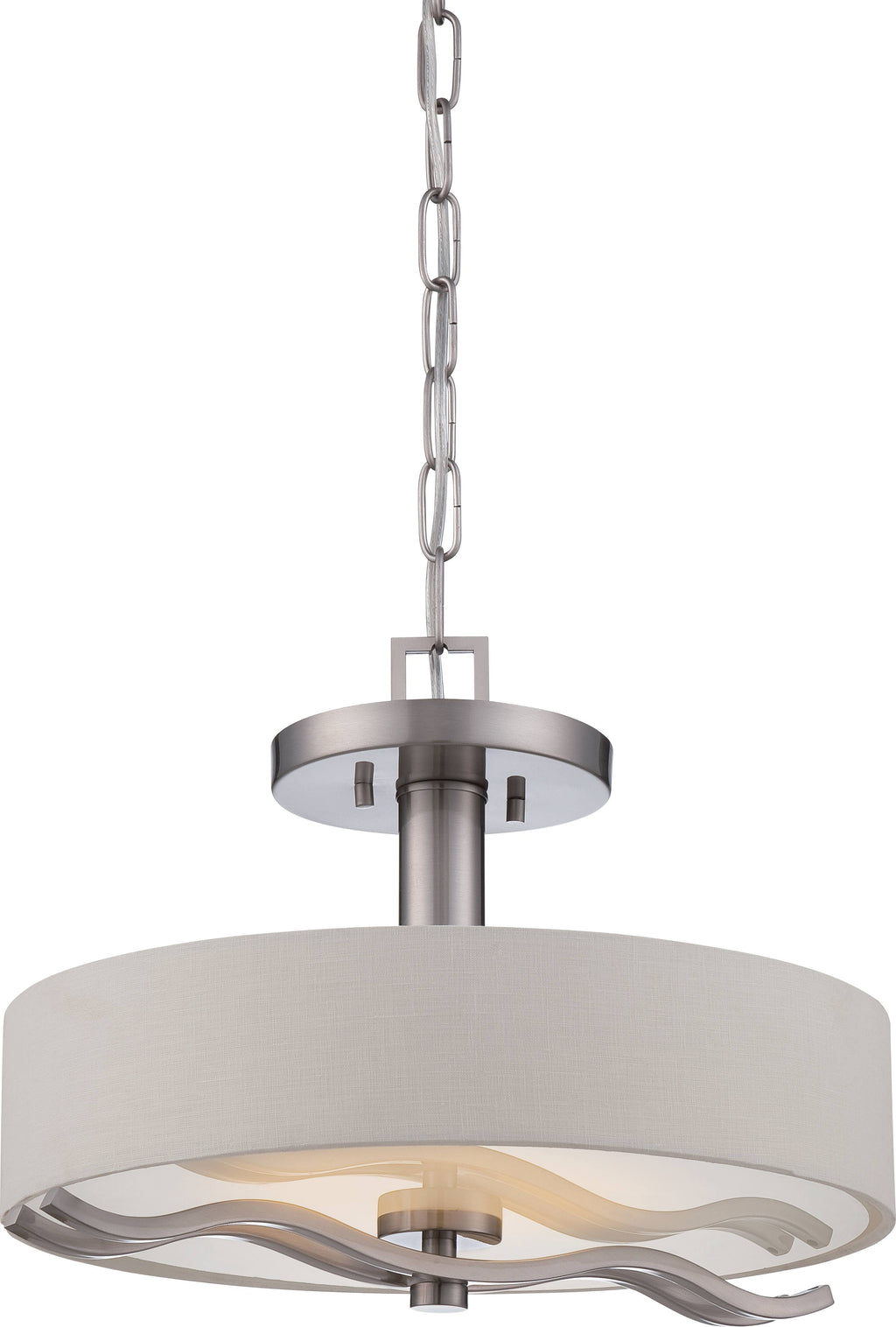 Nickel LED Semi Flush Light I2278