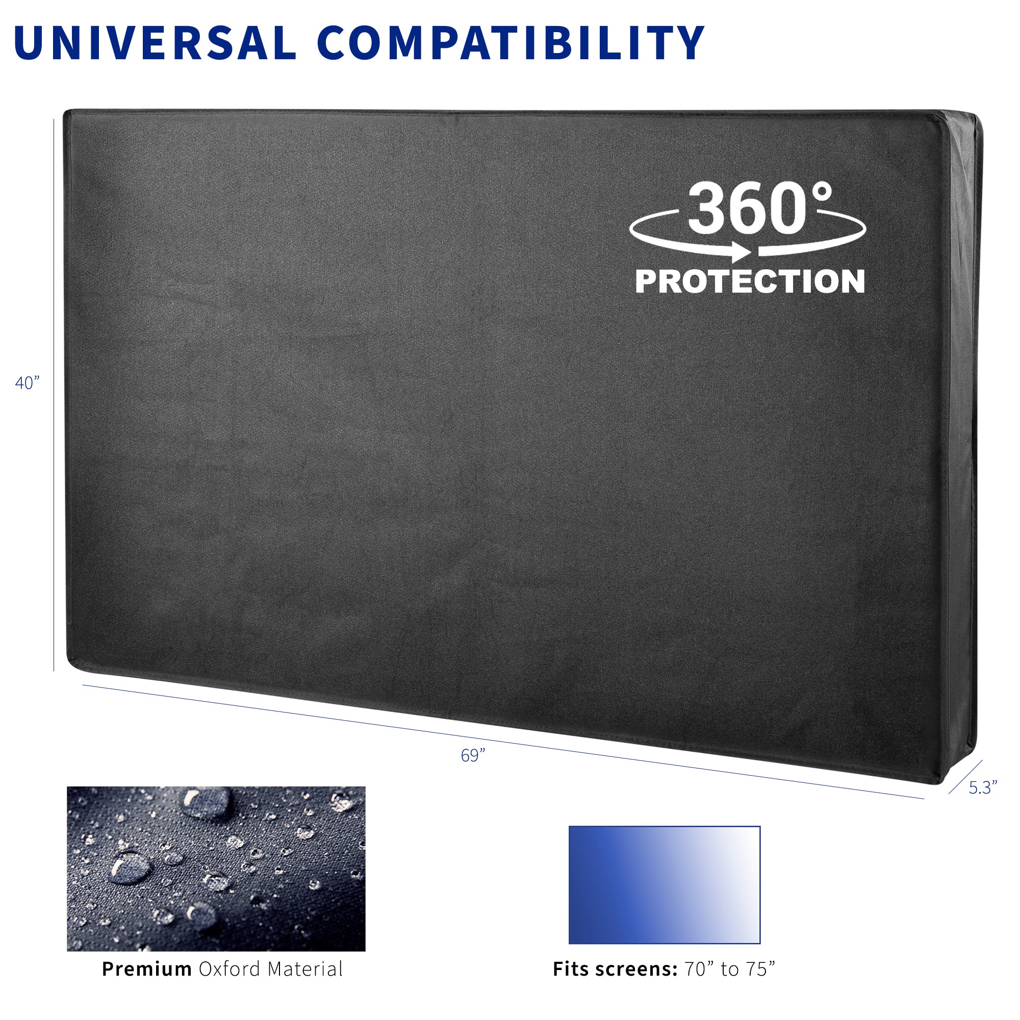 Waterproof Screen Cover for 70" to 75" TV V878