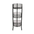 Black 3 Tier Circular Bin Display F700853