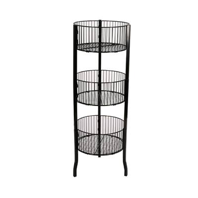 Black 3 Tier Circular Bin Display F700853