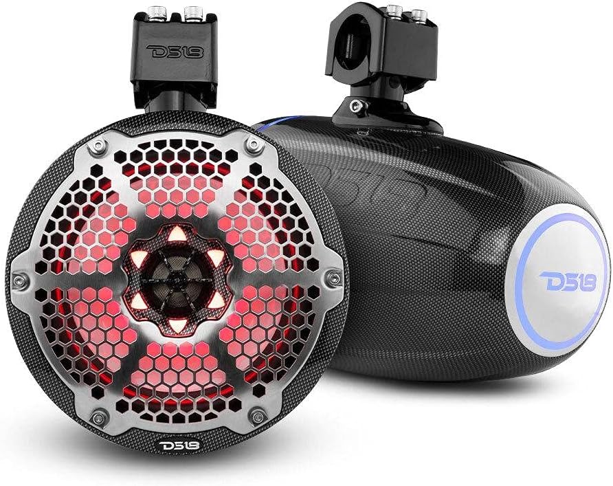 8" Marine Towers with RGB LED Lights, 375 W Max 125 W RMS 4 Ohms (Pair) Z269967