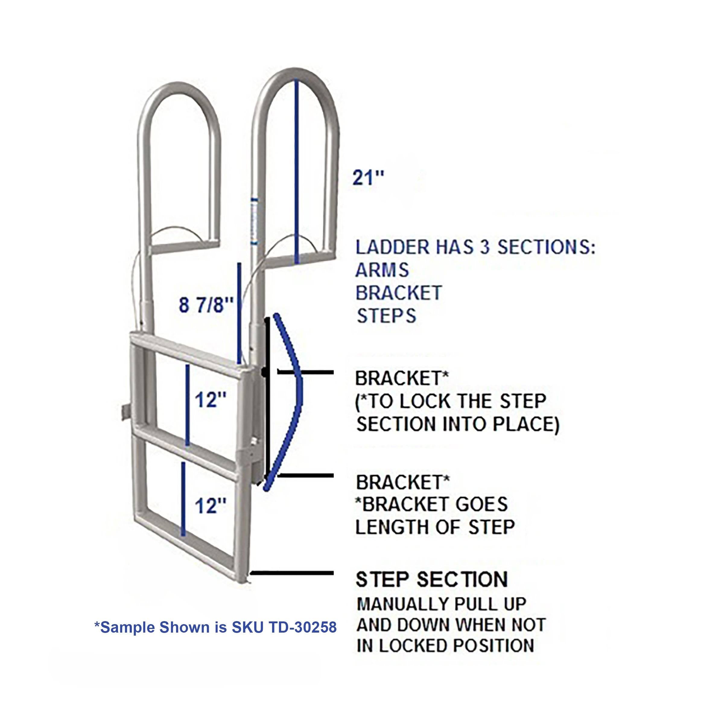 4-Step Aluminum Dock Ladder E84741