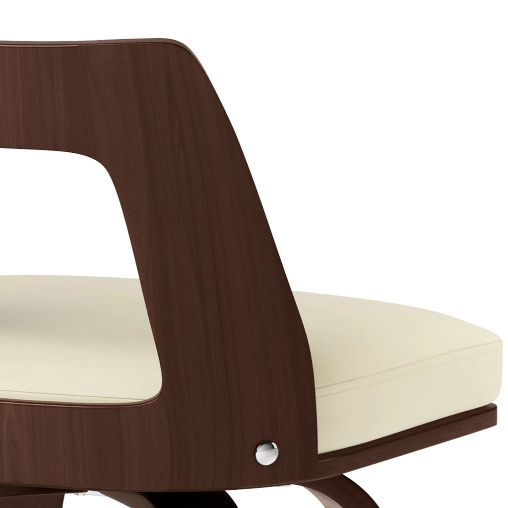 Counter Height Stool in Cream Leather A1762