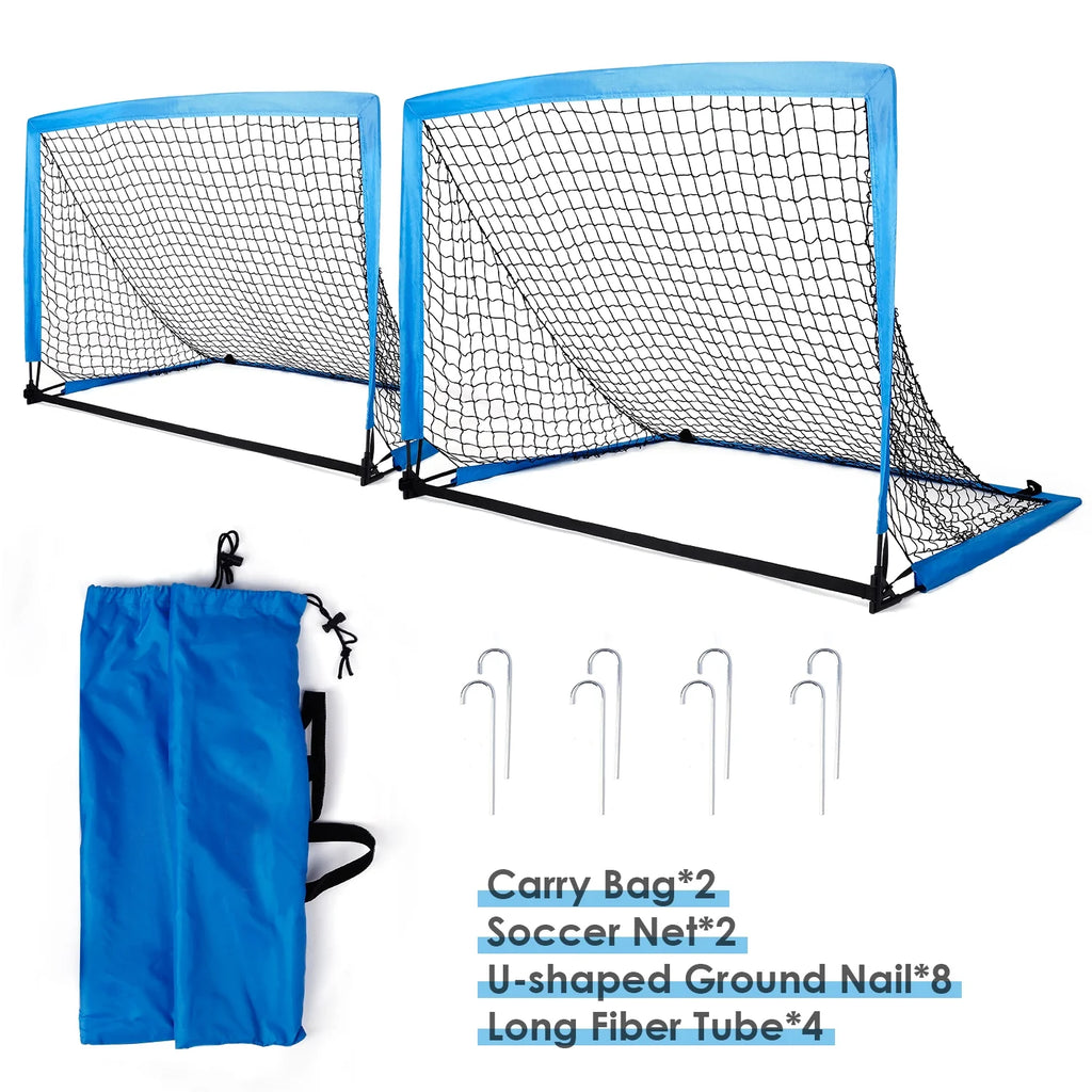 4 Ft. Soccer Goals with Carry Bag Set of 2 T70138