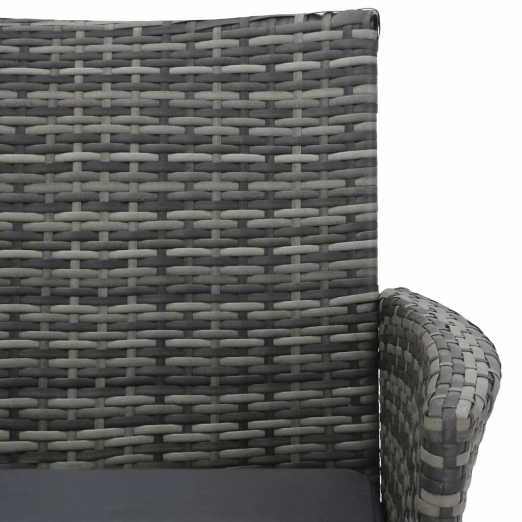 2-Seater Poly Rattan Patio Sofa with Tea Table A4518