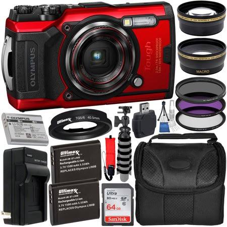 Olympus Tough TG-6 Digital Camera with Deluxe Accessory Bundle D607