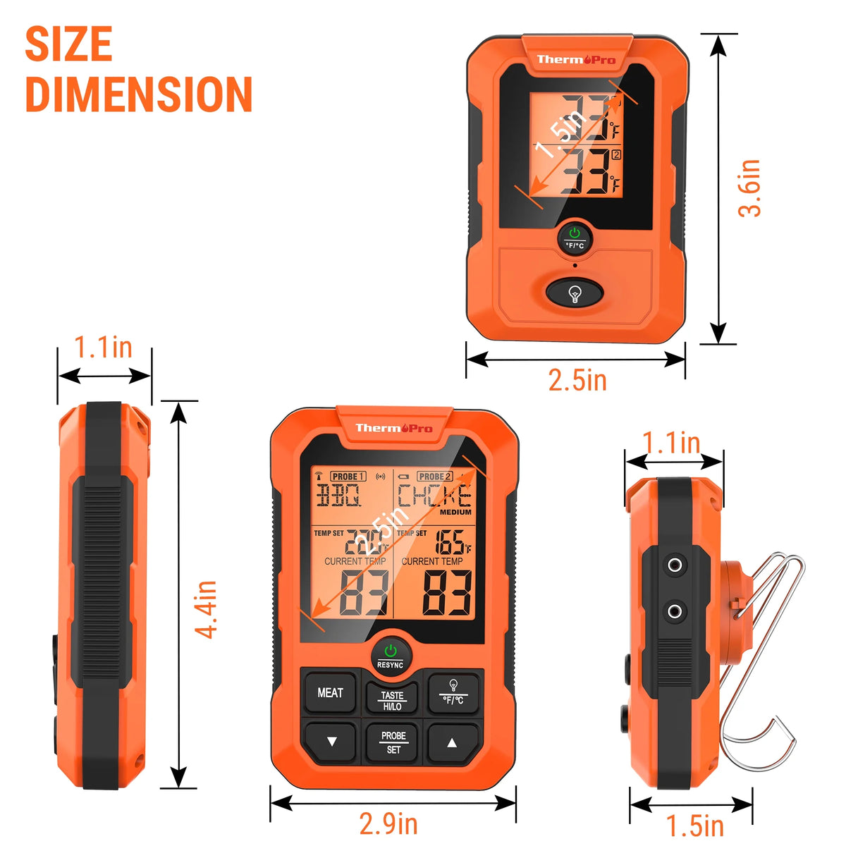 Wireless Dual Probe Meat Thermometer J5895