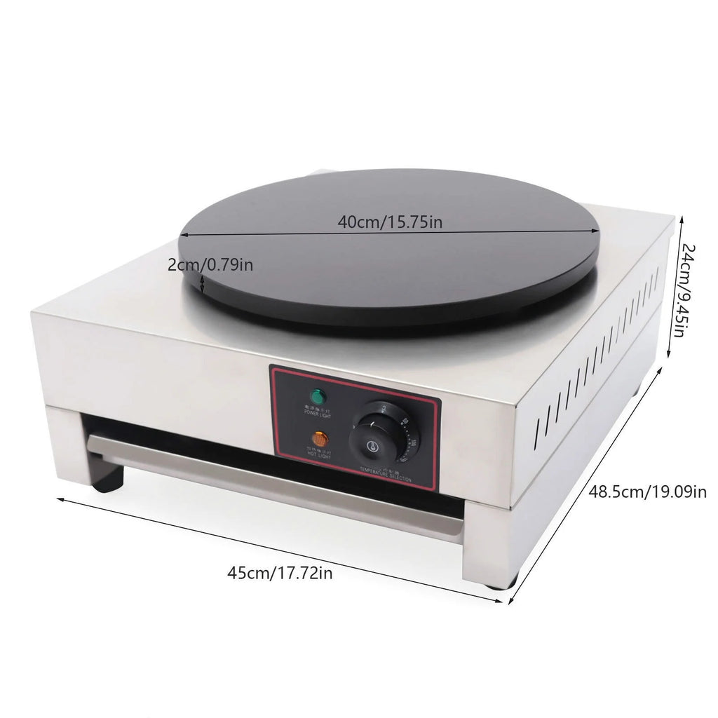 16" Commercial Electric Crepe Maker Pancake Machine Non Stick Hotplate I820