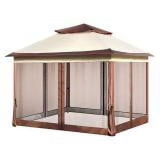 11 x 11 FT Pop up Gazebo Tent with Mosquito Netting Metal Frame PU Coated 250D Oxford Cloth V127