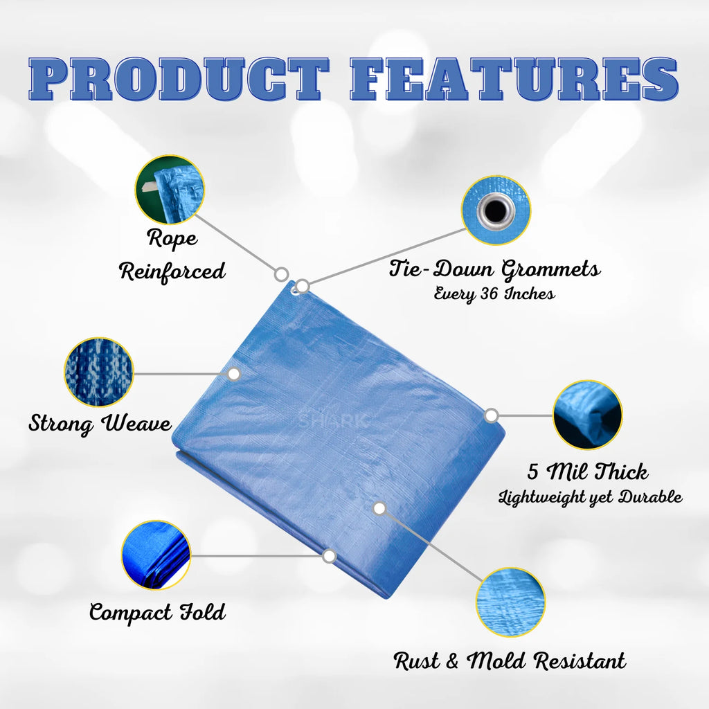 Heavy Duty Waterproof Tarp 20x30 Feet W488783