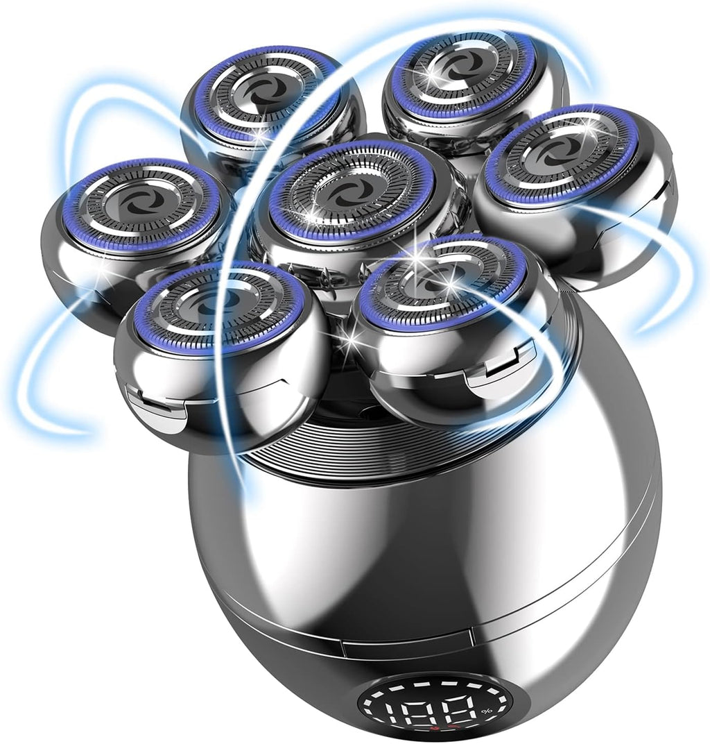 5-in-1 Electric Head Shaver Rotary Design Grooming Kit Cordless Rechargeable Pack of 2 H80873