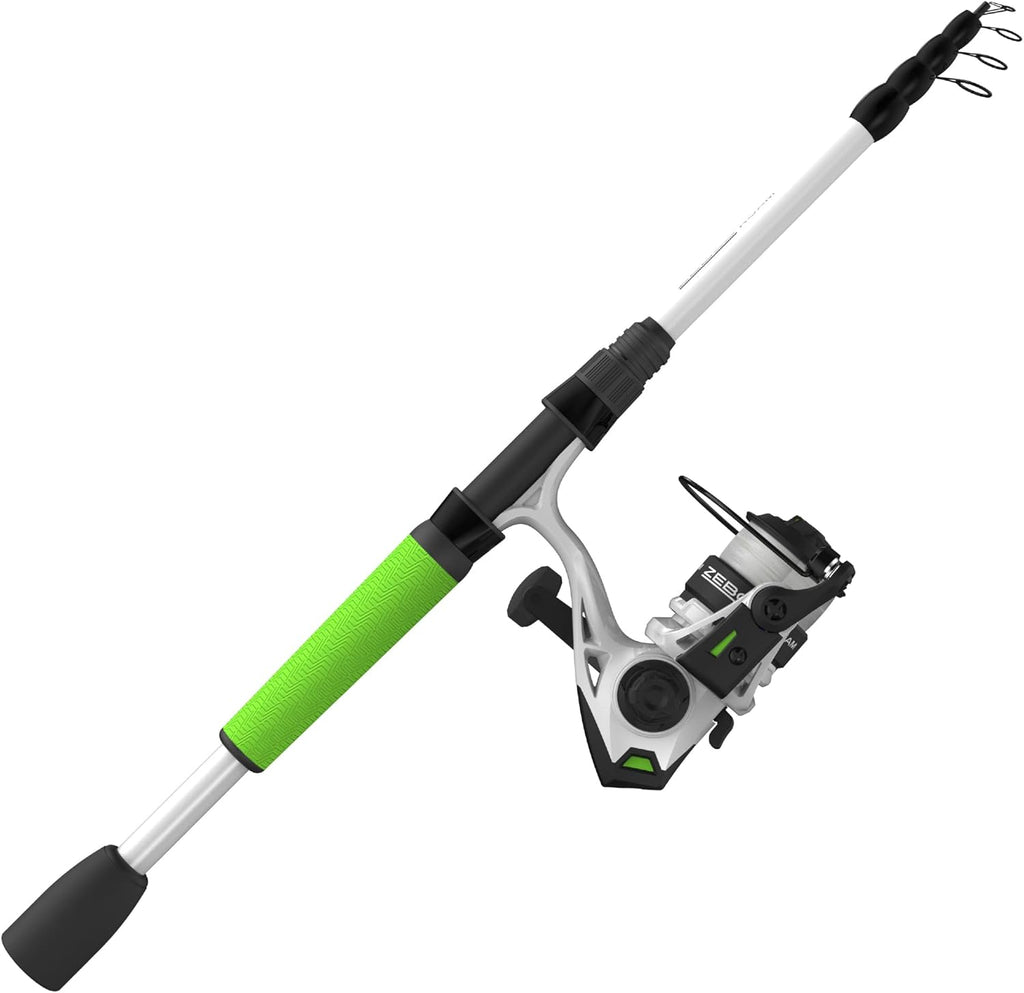 6-Foot Fiberglass Telescopic Fishing Rod and Reel Combo, Pack of 2 V621833