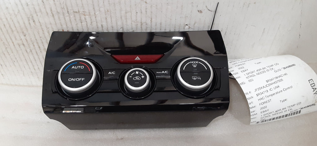 Pre-Owned 2022 Subaru Forester AC Heater Auto Temperature Control OEM G781232