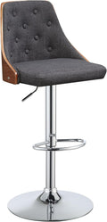 Linen & Walnut Adjustable Swivel Stool U572888