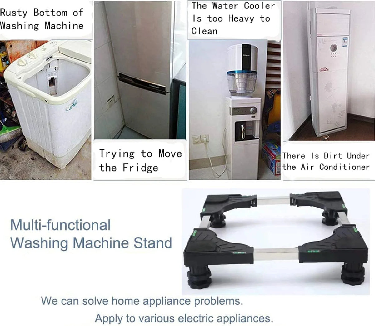 Grey Adjustable Mini Fridge Stand G8958