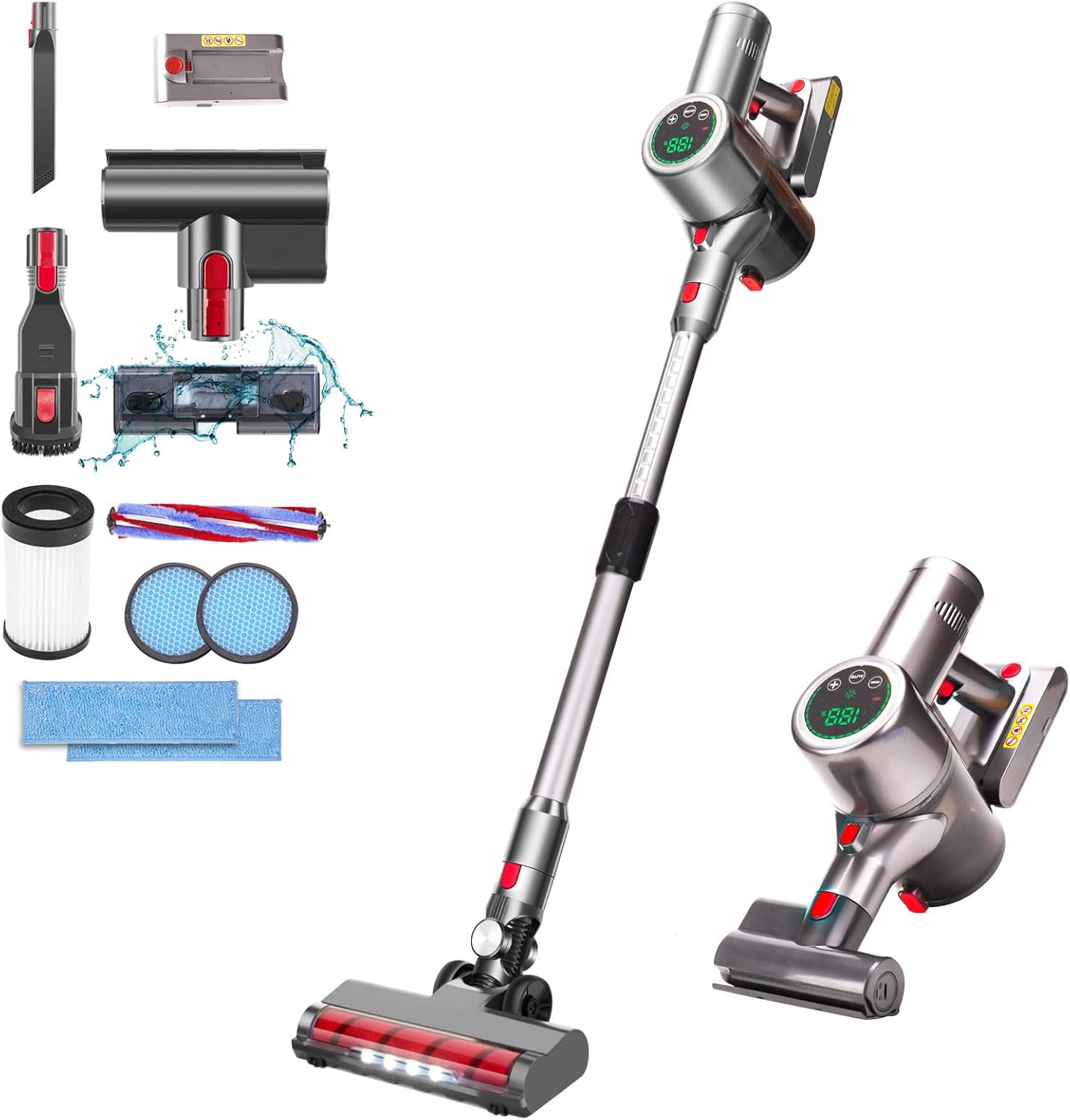 Cordless Stick Vacuum Cleaner with LED Display M25281