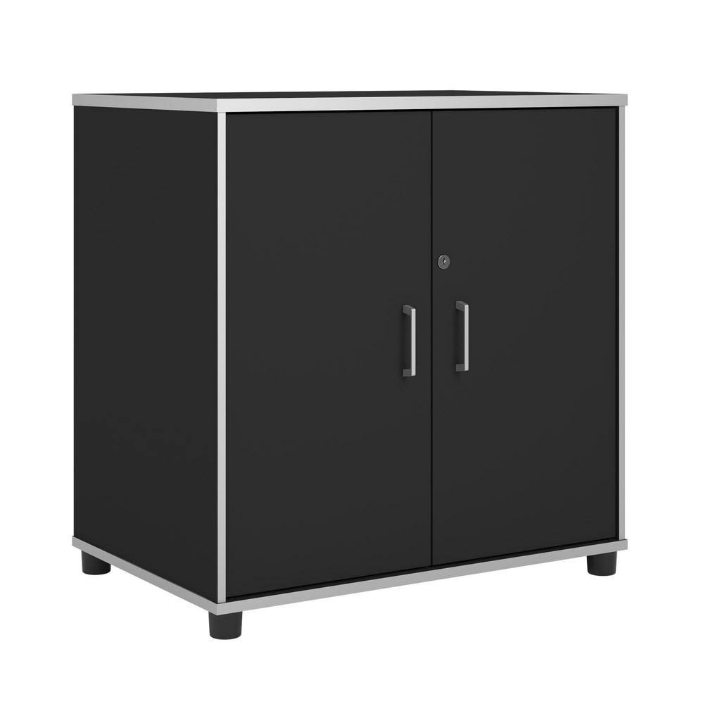 Black Laminated 2-Door Base Cabinet S60584