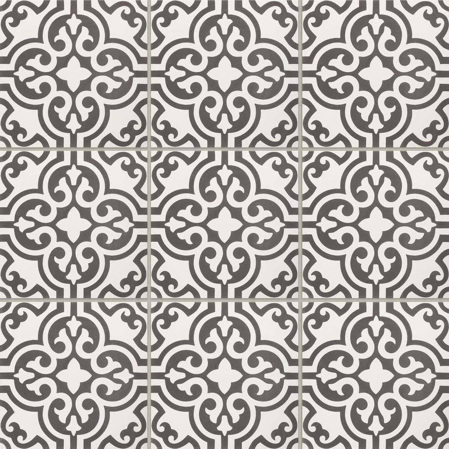 12-Pack 8-in x 8-in Matte Cement Encaustic Tile W2188