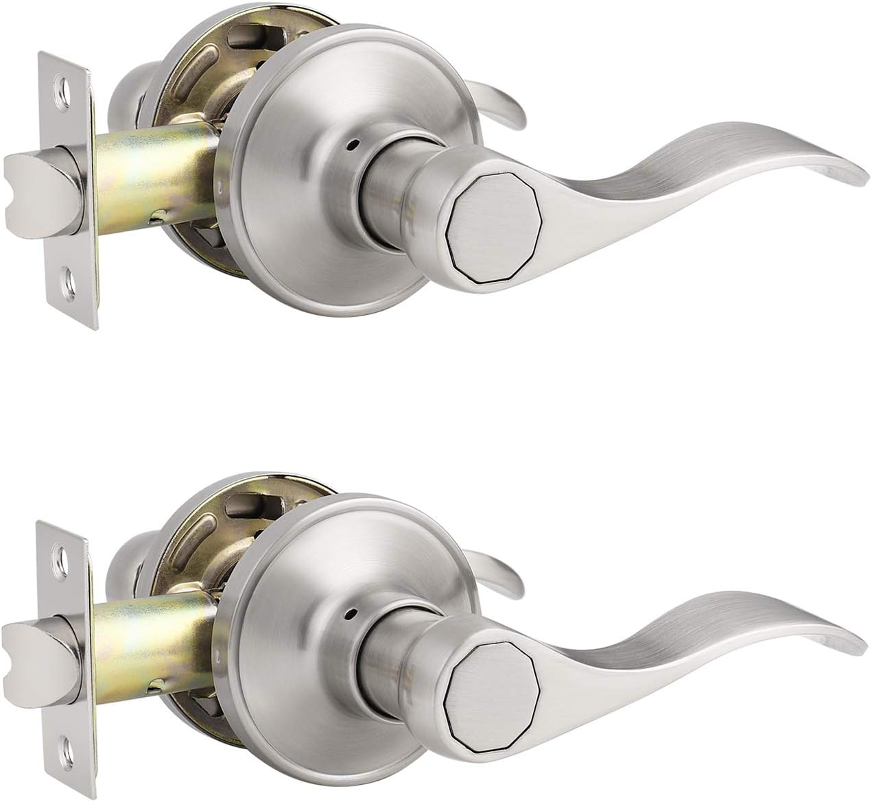 5 Pack Brushed Nickel Passage Door Levers J33164