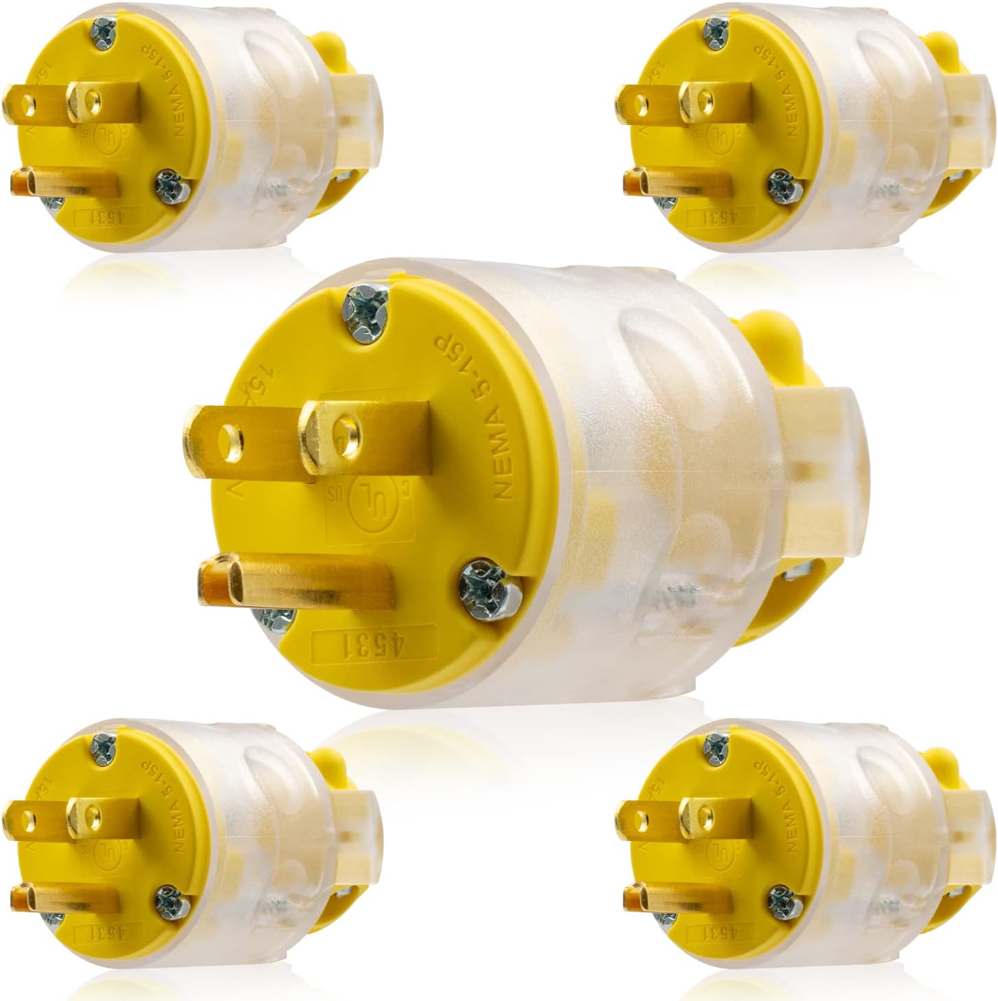 Yellow 5 Set Electrical Plug and Connector Set V52710
