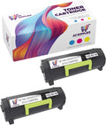 2 Packs Extra High Yield Black Toner Cartridge X44635