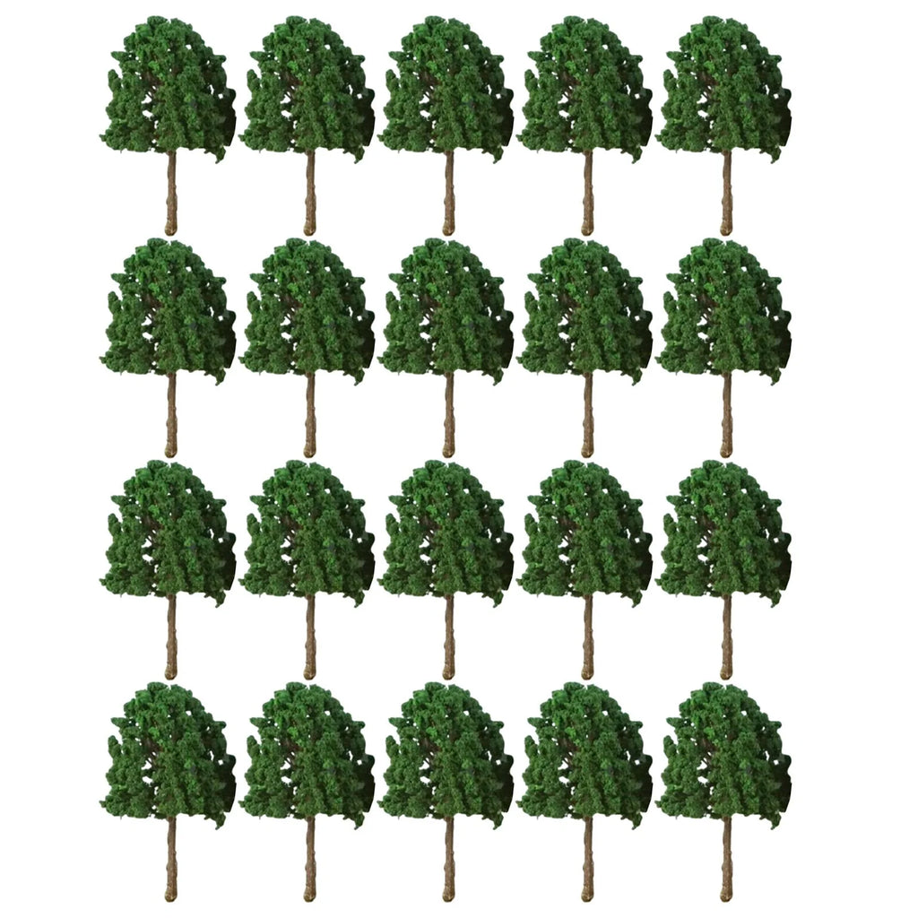 20 Pieces 2.95 inch Dark Green Miniature Trees for Diorama U515248