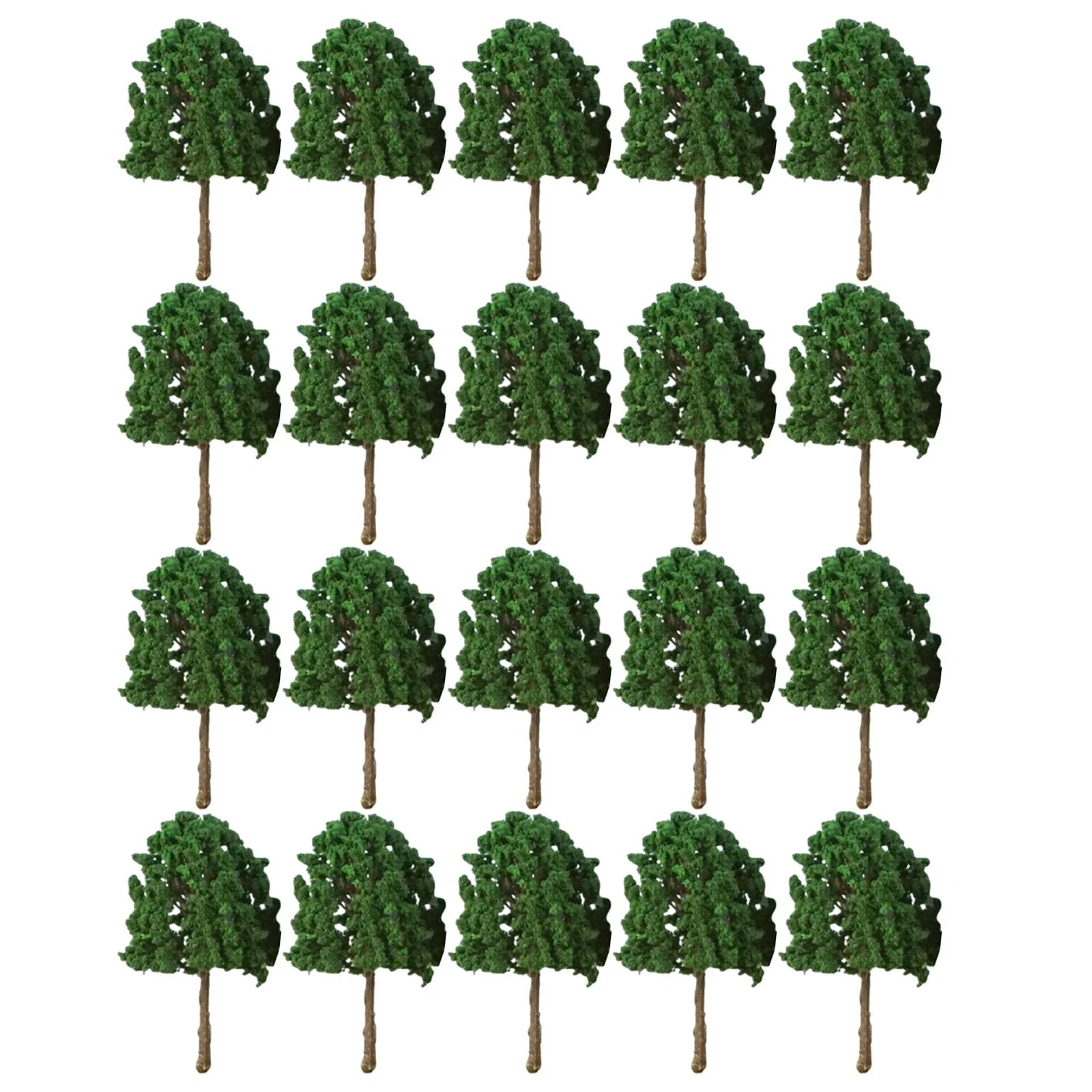 20 Pieces 2.95 inch Dark Green Miniature Trees for Diorama U515248