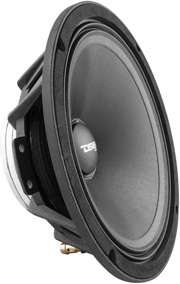 8 Slim Neodymium Midrange Loudspeaker, Red Steel Basket, 500W Max Power, 250W RMS, 2 Ohms, IP66 Water Resistance M966