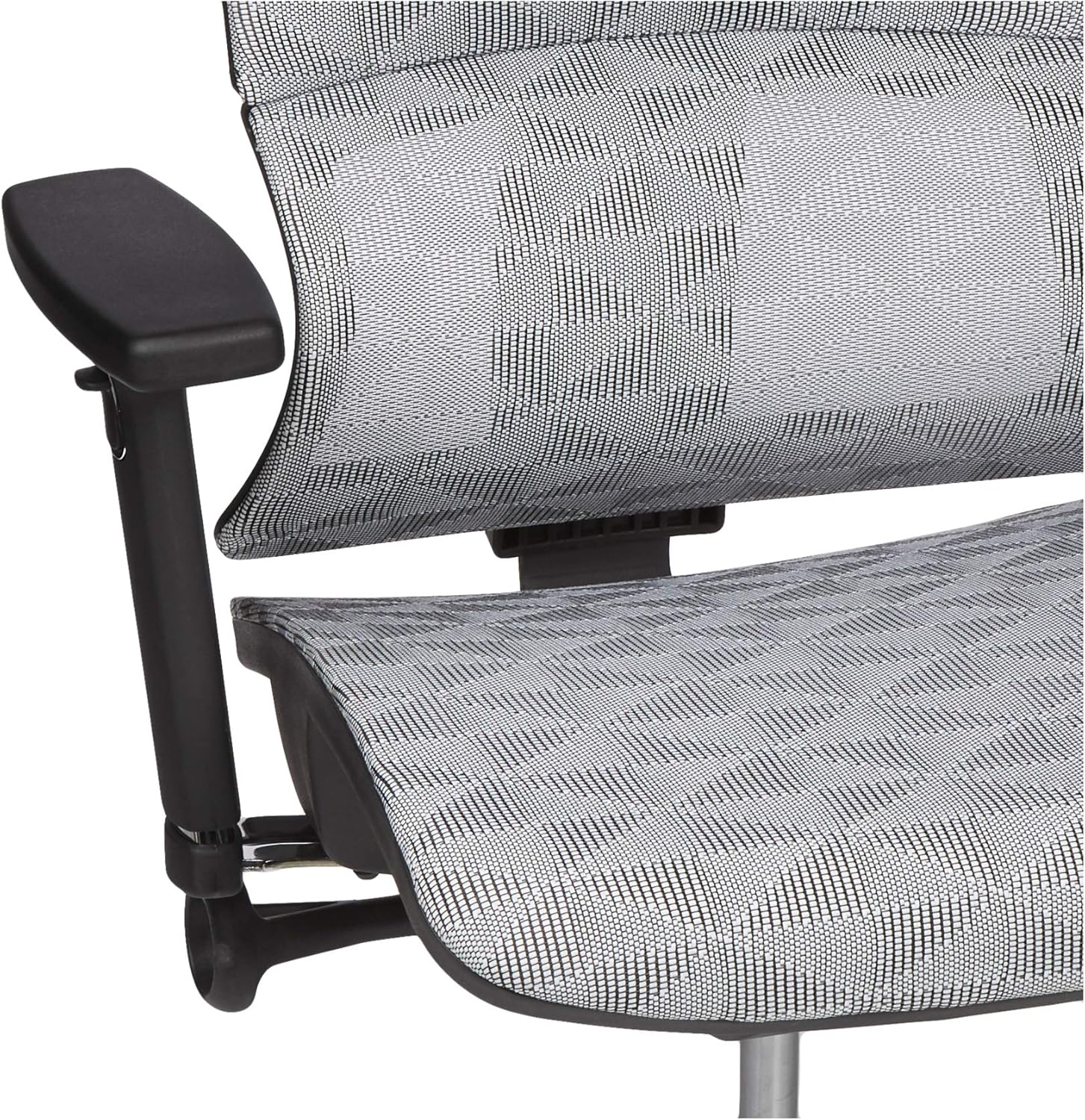 Grey High Back Mesh Executive Office Chair with Adjustable Headrest and Armrest J49094