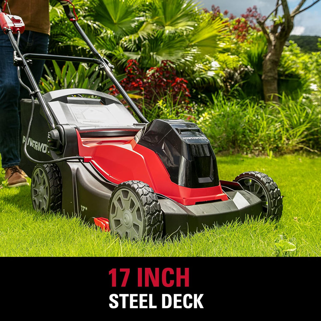 40V 17 inch Cordless Lawn Mower with 4.0 Ah Battery and Charger C3375