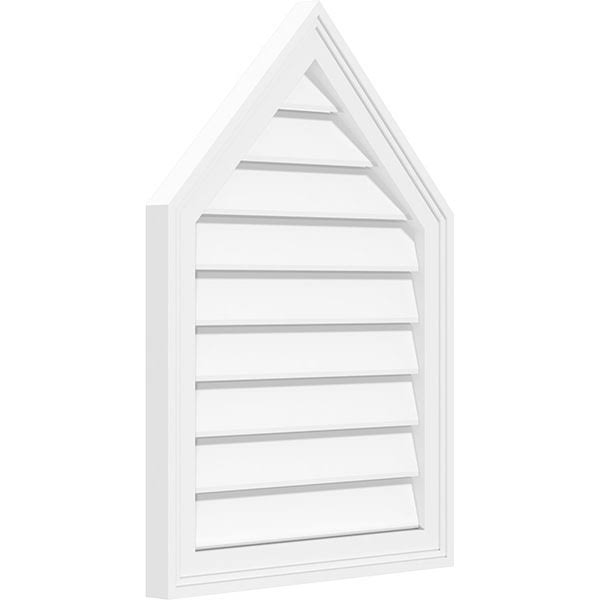 Peaked Top Surface Mount PVC Gable Vent L9852