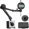 Digital Dial Indicator Gauge and Magnetic Base Set with Storage Case, 0-1inch/ 25.4mm, 0.01mm/ 0.0005 Inch, Black S12137