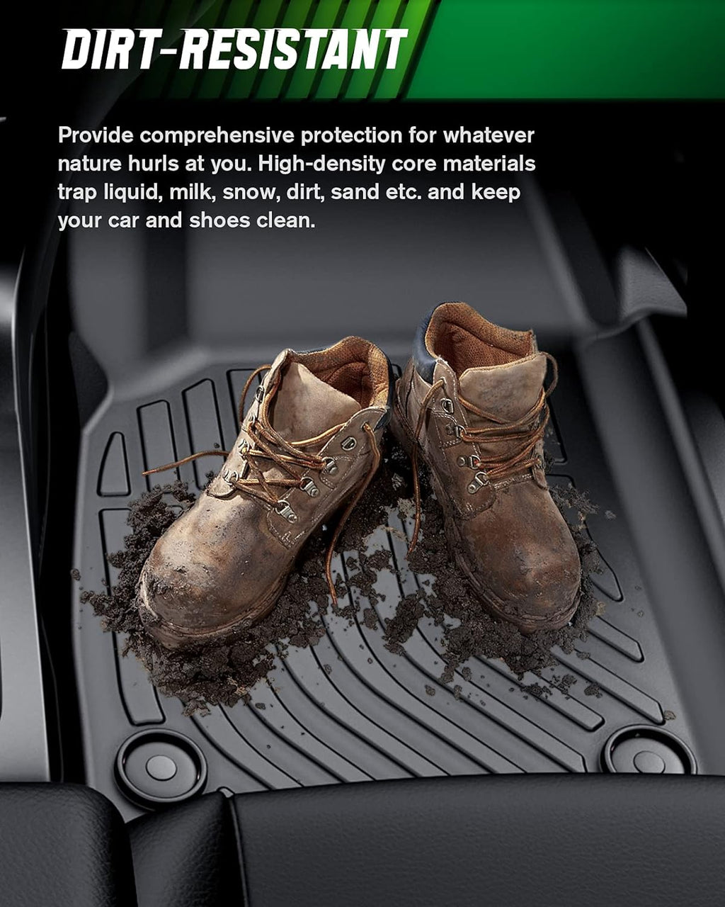 Black TPE All Weather Floor Mats Full Set X795039