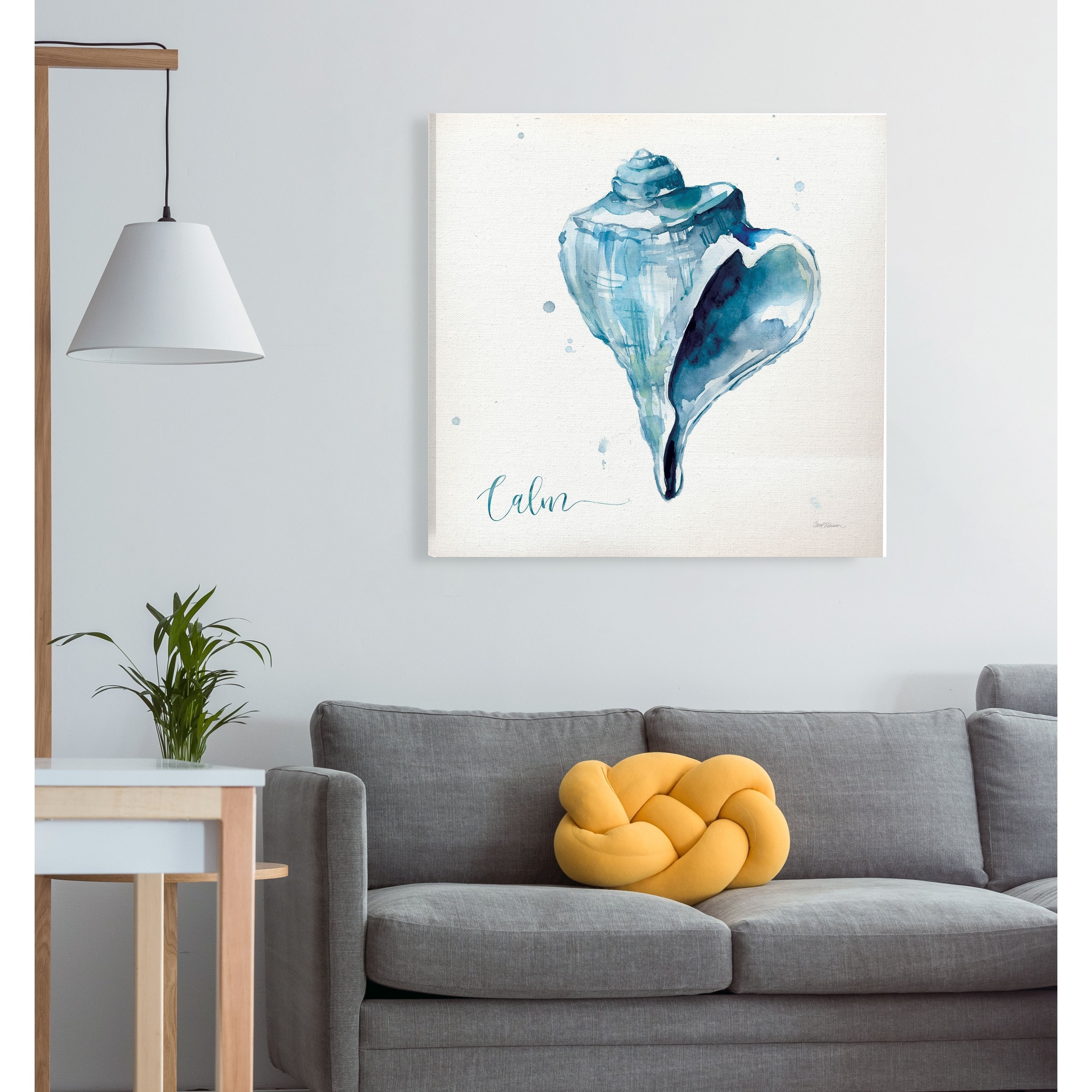 Blue Shell Calm Gallery Wrapped Canvas 10x10 Z40931
