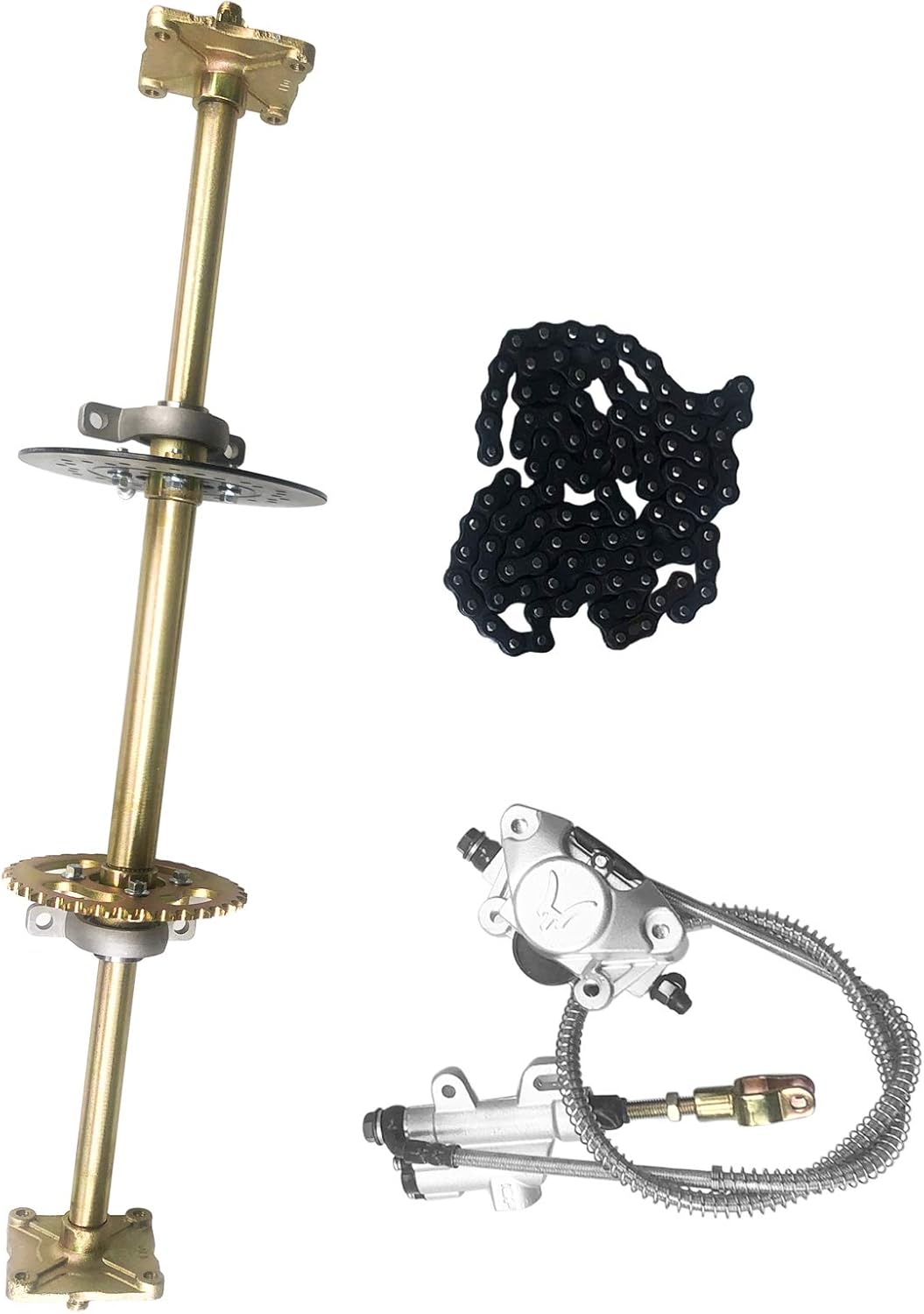 Rear Axle Shaft Kit 740mm w/Brake Assembly Sprocket W576