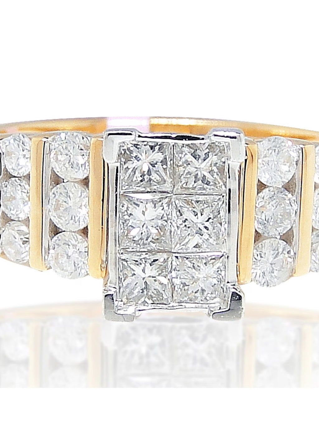 Princess Cut Diamond Engagement Ring in 14K Yellow Gold (1.0 Ct) M22770