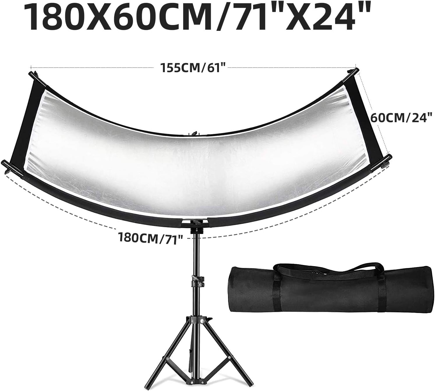 Clamshell Light Reflector Diffuser with Light Stand and Carry Bag N9136
