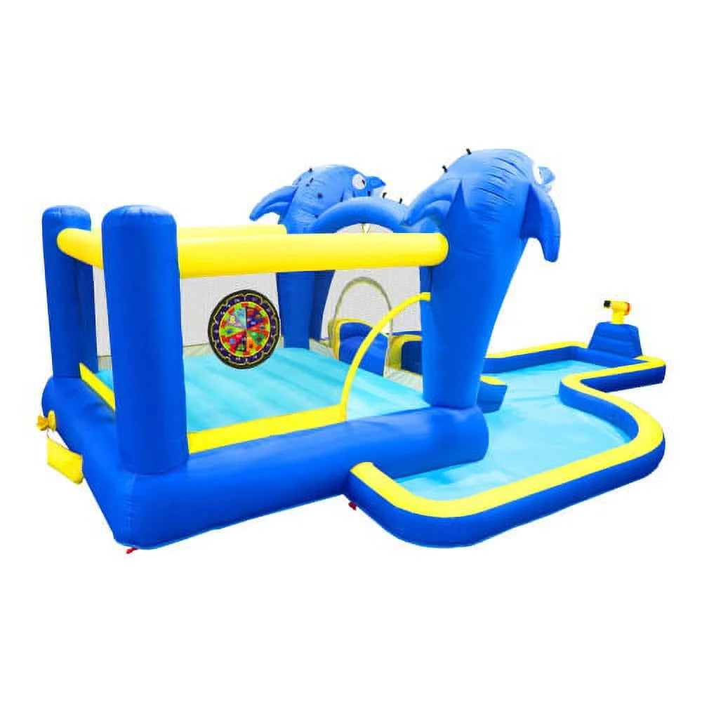 6 in1 Kids Inflatable Water Slide Park with Splash Pool T5671