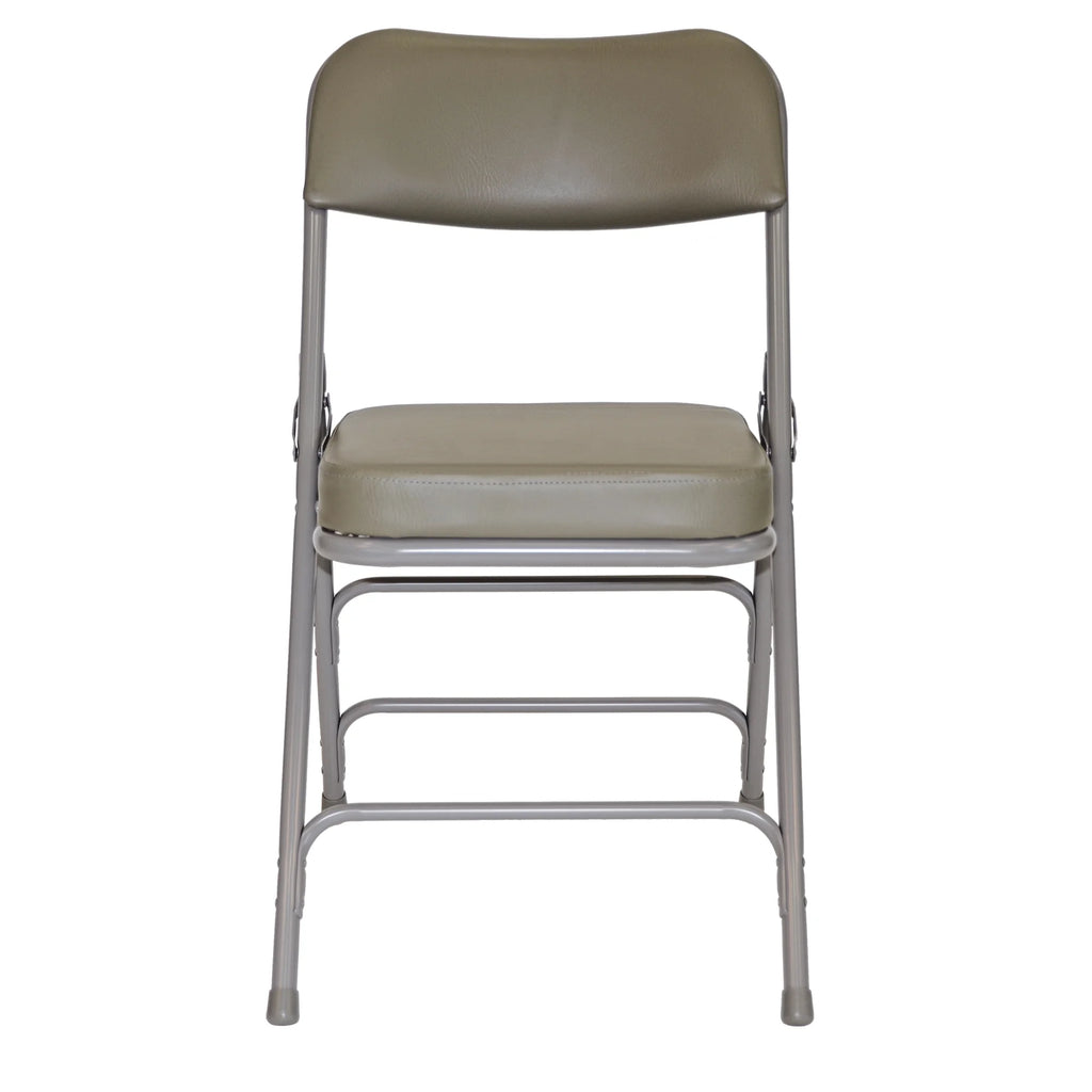 Grey Vinyl Padded Folding Chair (2/Box) U83231