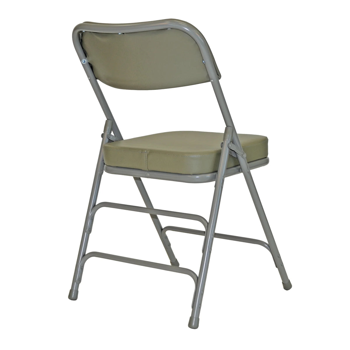 Grey Vinyl Padded Folding Chair (2/Box) U83231