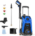 3500 PSI 2.6 GPM Electric Pressure Washer with Adjustable Spray Nozzle Foam Cannon and Hose Reel R1152