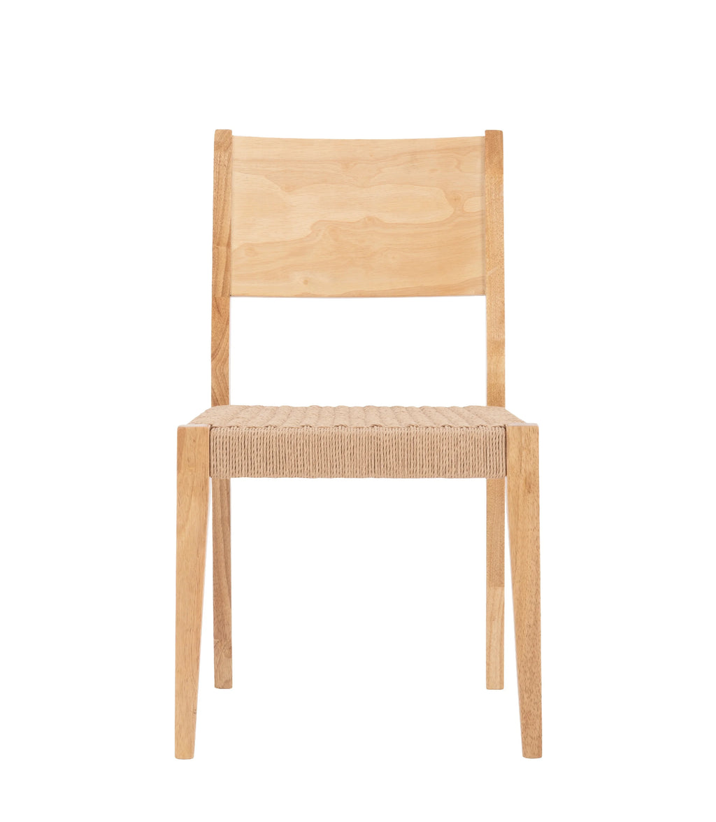 Natural Handwoven Rope Seat Dining Chair, Set of 2 C58098