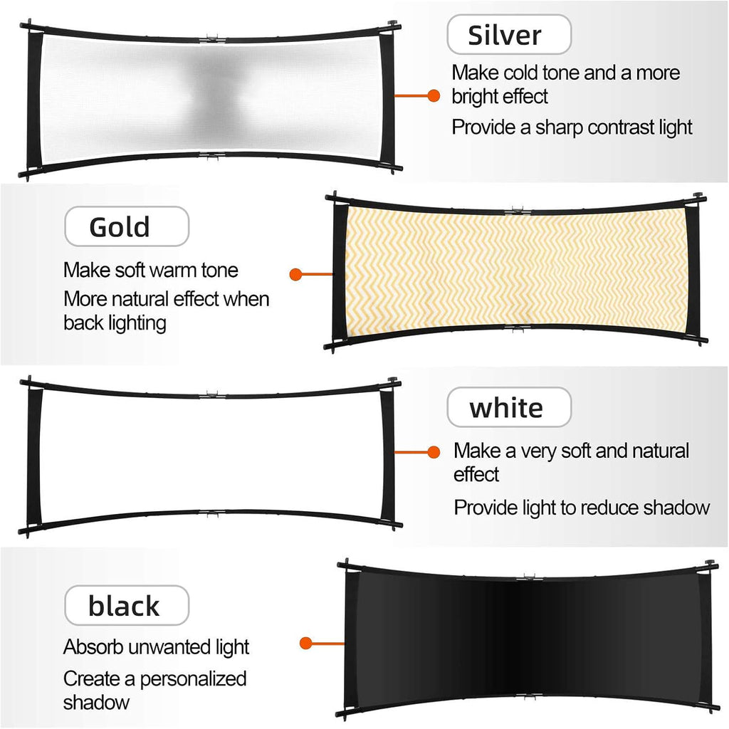 Clamshell Light Reflector Diffuser with Light Stand and Carry Bag N9136