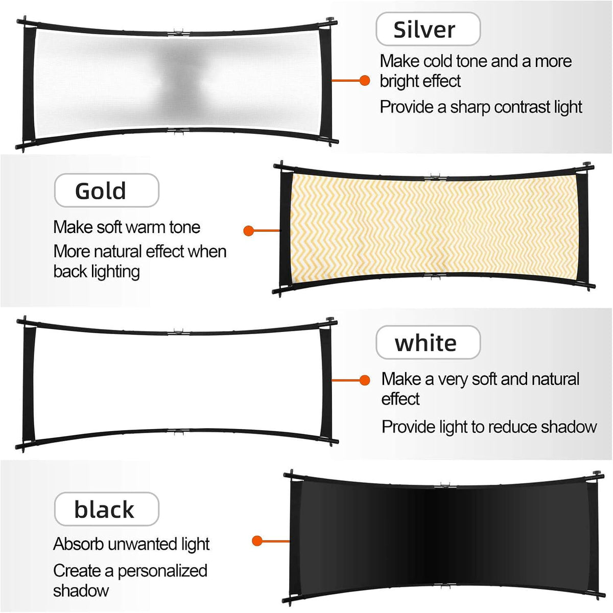 Clamshell Light Reflector Diffuser with Light Stand and Carry Bag N9136