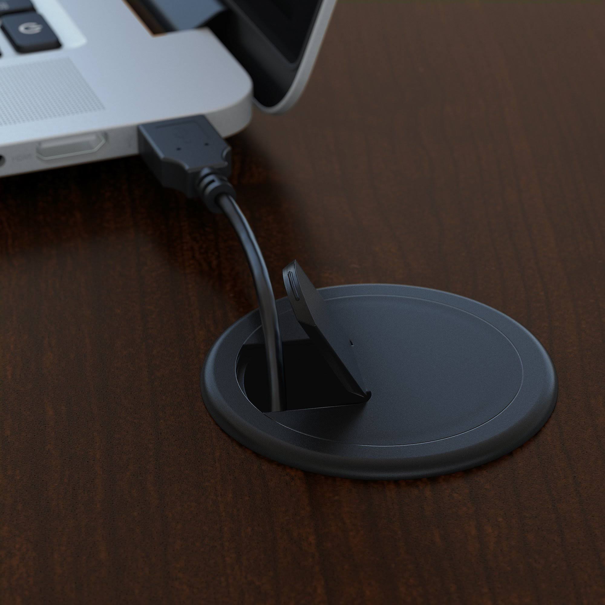 Mocha Cherry Office Desk with Pedestal P29851