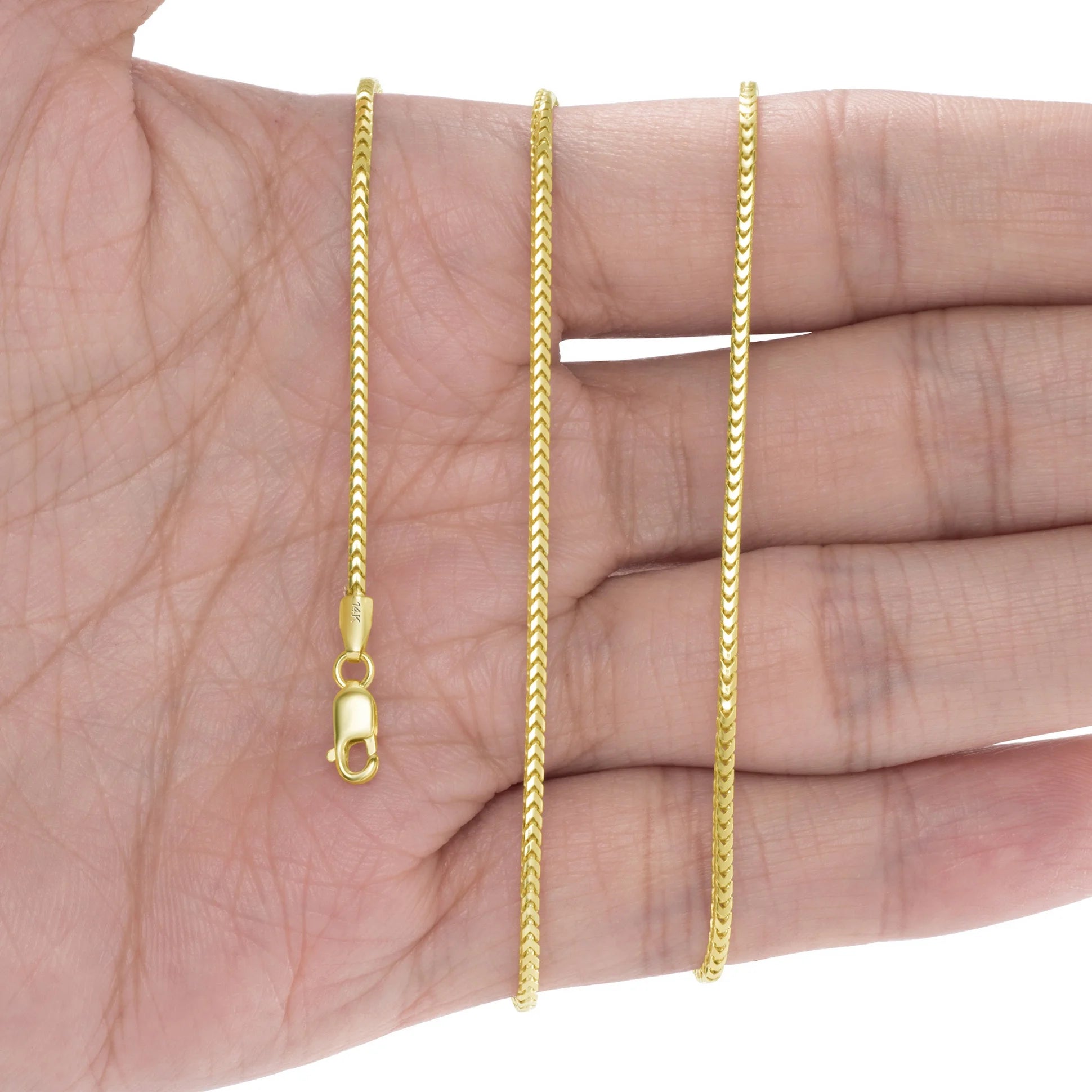 14k Yellow Gold Solid Franco Chain Necklace 16" - 30" S483591
